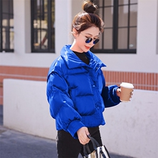 高级感纳米亮面免洗羽绒棉服女2023年冬季新款女装时尚气质外套，女装棉衣/棉服，火爆靓佳人