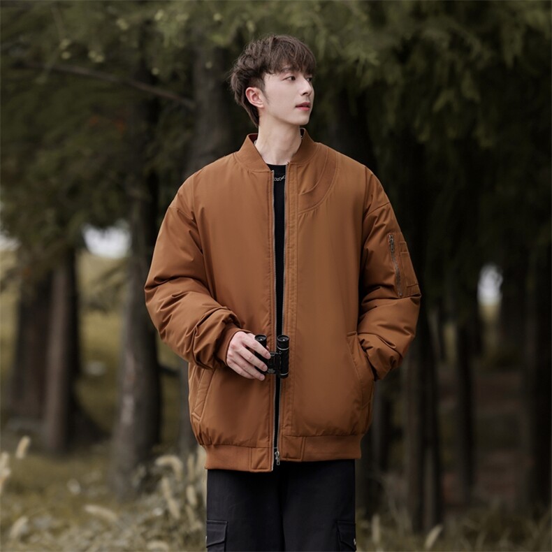 棒球服外套男女棉服美式潮牌复古高级感男装宽松飞行员M0822-P98,男装棉衣,星座308B-2