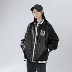 潮男大货秋装夹克男亮面棒球服男女夜店外套男JK1702款P95中性B，男装夹克，星座401