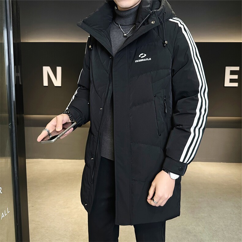 标50白鸭绒中长款羽绒服男连帽加厚外套冬装男B317-6151-P265,男装羽绒服,电商B317