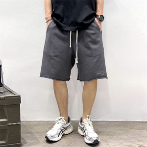 高品质全棉休闲运动短裤高克重男士宽松百搭水洗潮流短裤9325 P95，男装牛仔裤，电商B332-1