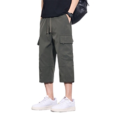美式七分裤男士夏季新款痞帅户外运动休闲工装短裤男Z2537-P40，男装牛仔裤，星座509