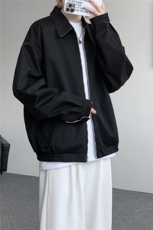 复古千鸟格哈灵顿双面穿拉链飞行夹克男短款两穿外套男JK1326P98，男装夹克，电商D206-1