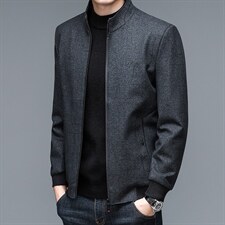 2023秋季新款立领夹克中老年宽松薄款商务百搭时尚休闲外套男，男装夹克，电商B212（原钱塘6029）