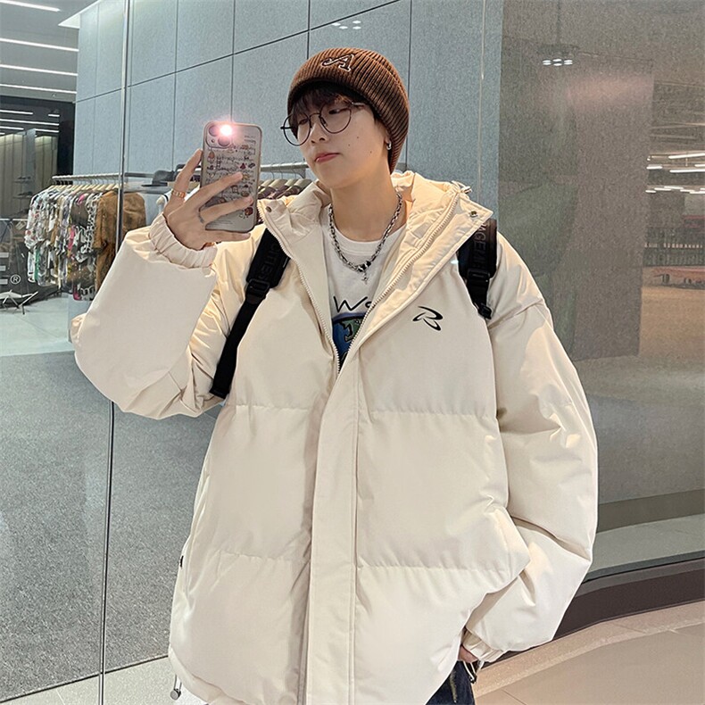 现货抖音得物可供视频三防加厚羽绒连帽棉衣外套面包棉服85528，男装棉衣，电商A486