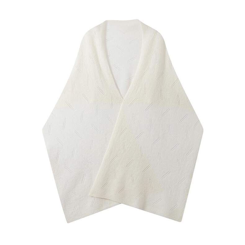 2025年秋季时尚百搭通勤简约休闲麦穗围巾，围巾，羿纯羊绒