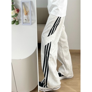 【有货】cleanfit灰色三条杠卫裤男春秋美式vibe裤子K77HH-特P45图片