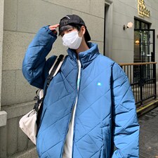 A菱格衣男秋冬季加厚立领服外套潮牌休闲袄W2329-P70，男装棉衣，星座512-4
