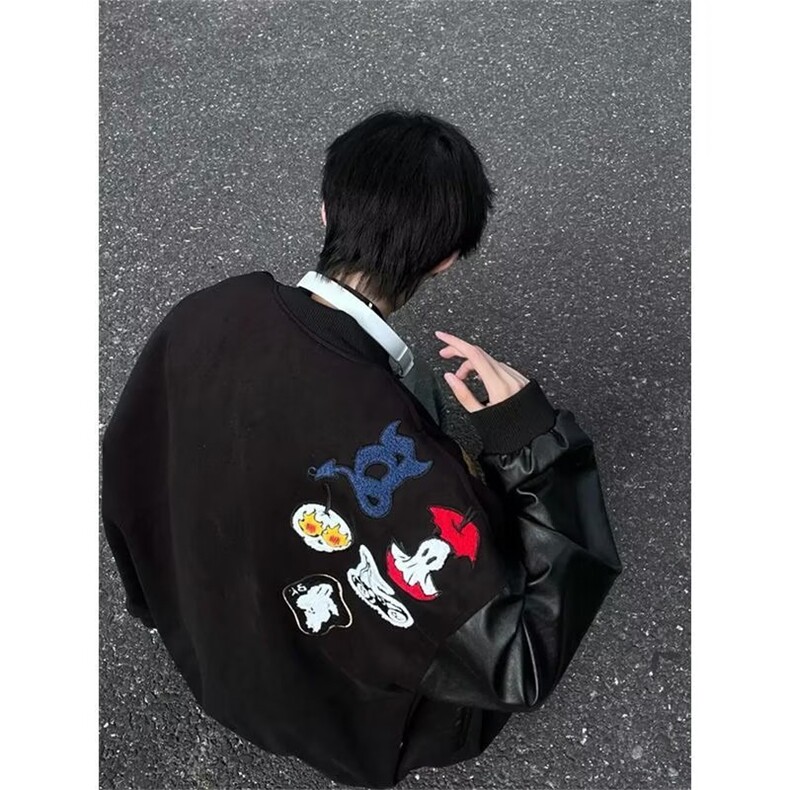 1506/QW0890/P62痞帅外套潮牌港风日系原宿风韩版潮流宽松夹克,男装夹克,星座1506