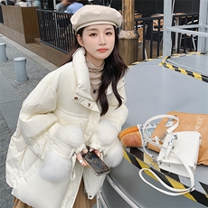 韩版纯欲风简约村色小设计棉衣287-F2256-P170-K268，女装棉衣/棉服，2B190