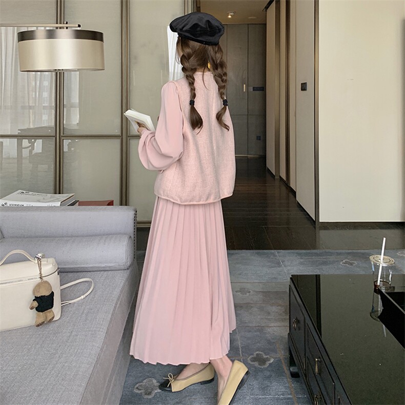 【现货】2025新款小香风马甲连衣裙两件套8832P145K198,女装套装/套裙,2C269