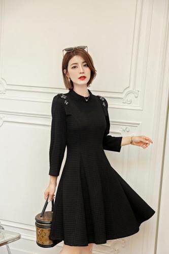 【现货】镶钻绣肩连衣裙，女装连衣裙，新依佳人