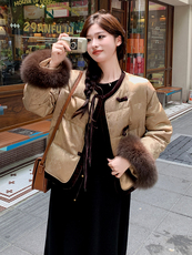 【现货】90绒真狐狸毛新中休闲羽绒服2693-P335-K448，女装羽绒服，浙宝189