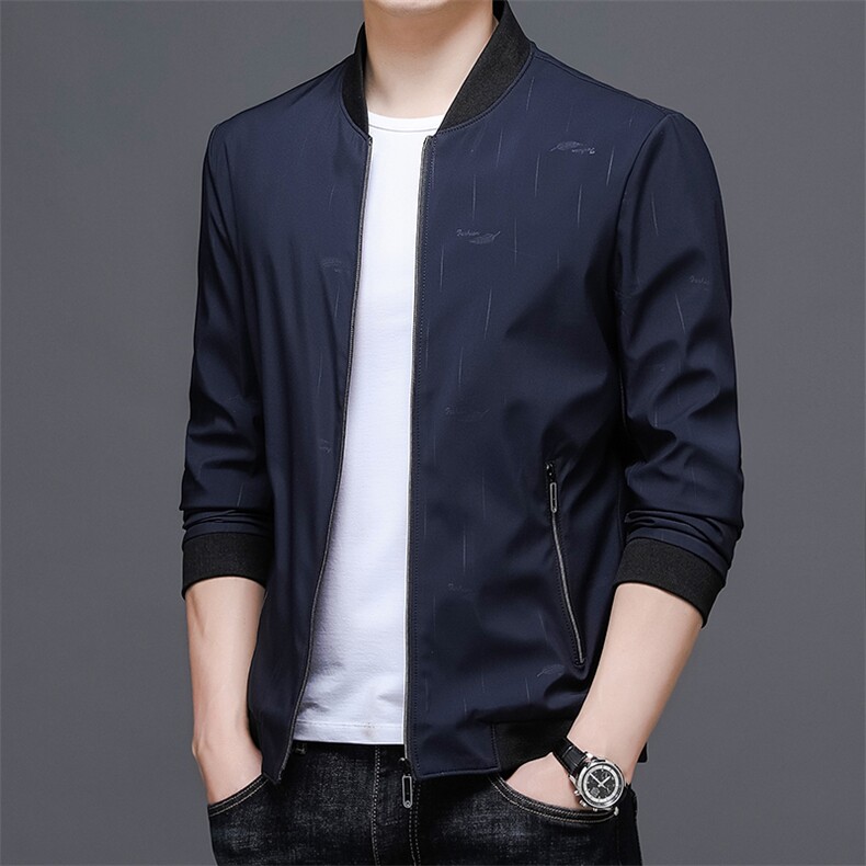 品牌男装2024年新款男士夹克中老年爸爸秋装商务休闲外套宽松上衣，男装夹克，钱塘6003A(原)4033A