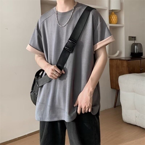 C524P43夏装男生休闲简单百搭短袖T男装上衣日系潮男