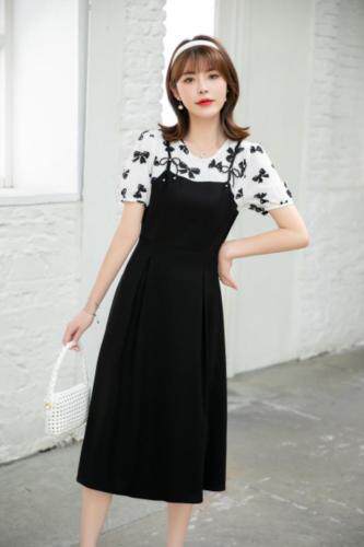 现货夏季假两件连衣裙，女装连衣裙，爽靓爽