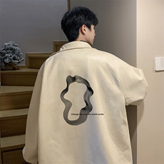 麂皮绒夹克男大码立领褂子外套JK85390-P68加绒款-P78，男装夹克，电商A040