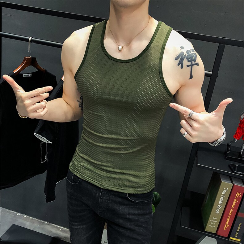 夏季清凉透气网眼汗背心坎肩无袖镂空背心男5087-p20,男装背心/马甲,电商D303