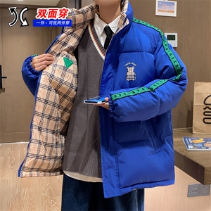 港风双面穿棉衣男加绒加厚棉服面包服棉袄两面外套3329-P90控138图片