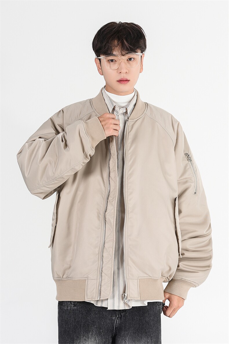 秋冬季潮牌宽松飞行员加厚夹克外套男A436-965-P100138,男装夹克,电商A436