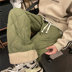 潮流冬季加绒保暖葫芦格棉裤羊羔绒休闲裤B315-K23556-p65控78，男装休闲裤，电商B315