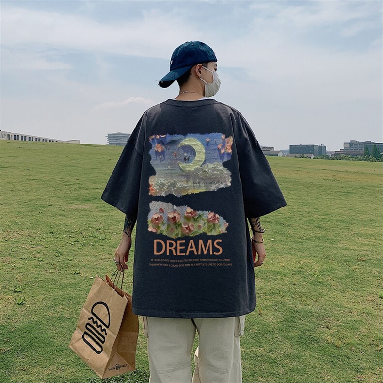 印花棉T280克直播供货220克重磅精品棉XZ301B-JB5107-P28,男装T恤,星座301B