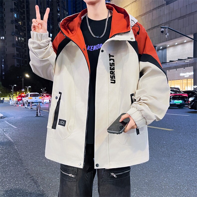 男士外套2026新款春秋季薄款学生夹克港风工装冲锋XH6207-P60,男装夹克,星座1206（原A206）