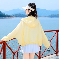 白色防紫外线防晒衣女2025新款夏季轻薄透气防晒服小个子休闲外套，女装防晒衣，可可小西