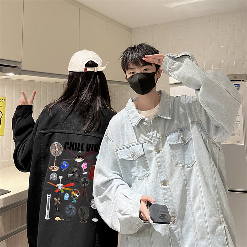 牛仔夹克男大码牛仔外套男茄克NJ77383-P60,男装夹克,电商A040