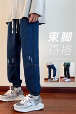 秋季新款港风红地板牛仔裤微弹宽松简约直筒牛仔DK7906-P48控68，男装牛仔裤，星座717