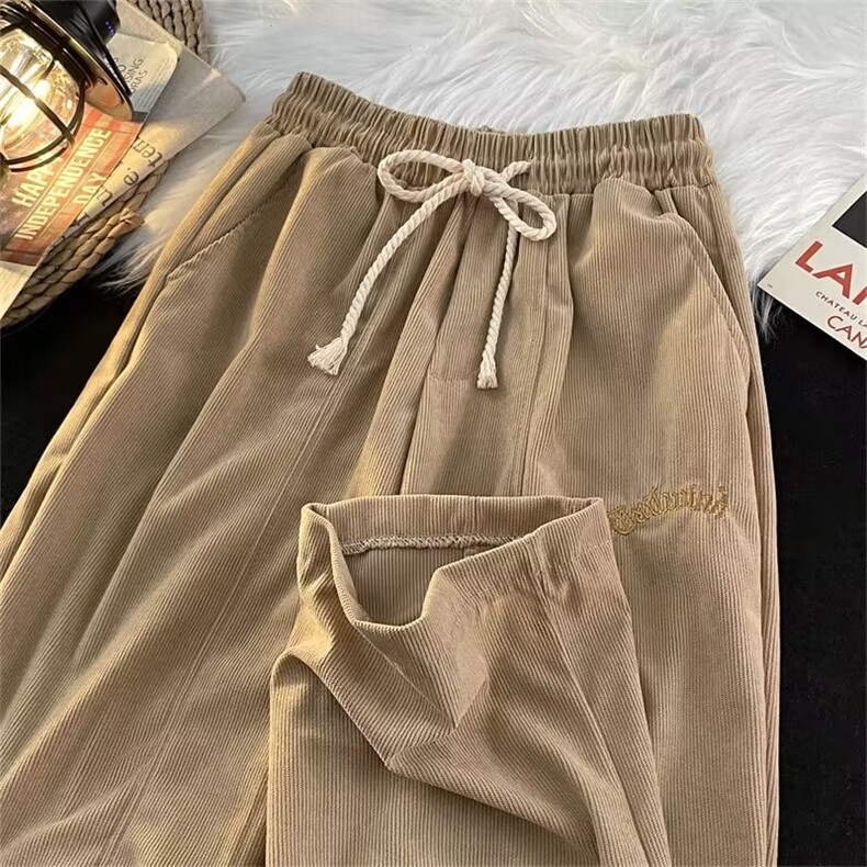 灯芯绒男裤子春款oversize美式高街vibe潮痞帅炸街休闲裤AK75-P35,男装休闲裤,星座1008