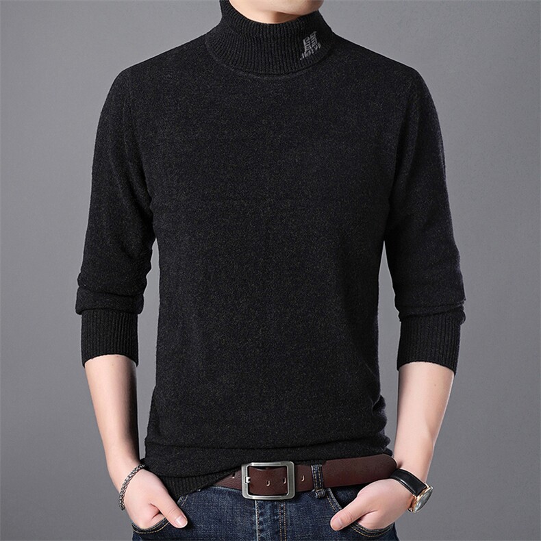 CM19069钱塘2020-2中青年男士高领冬季厚款纯色百搭羊毛衫P160,男装针织衫/毛衣,钱塘207-2