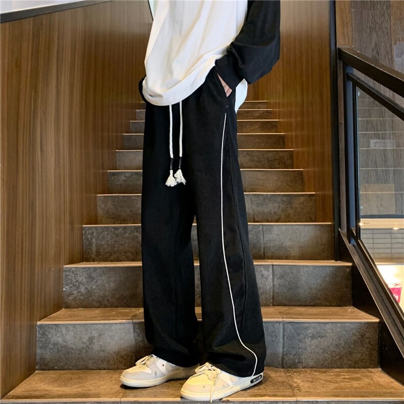 灯芯绒裤子男秋冬季美式vibe运动休闲裤宽松垂感长裤K4647-P38图片