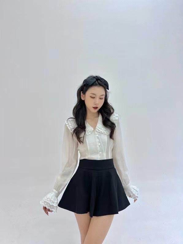 高腰百搭A字裙裤，其它，HE