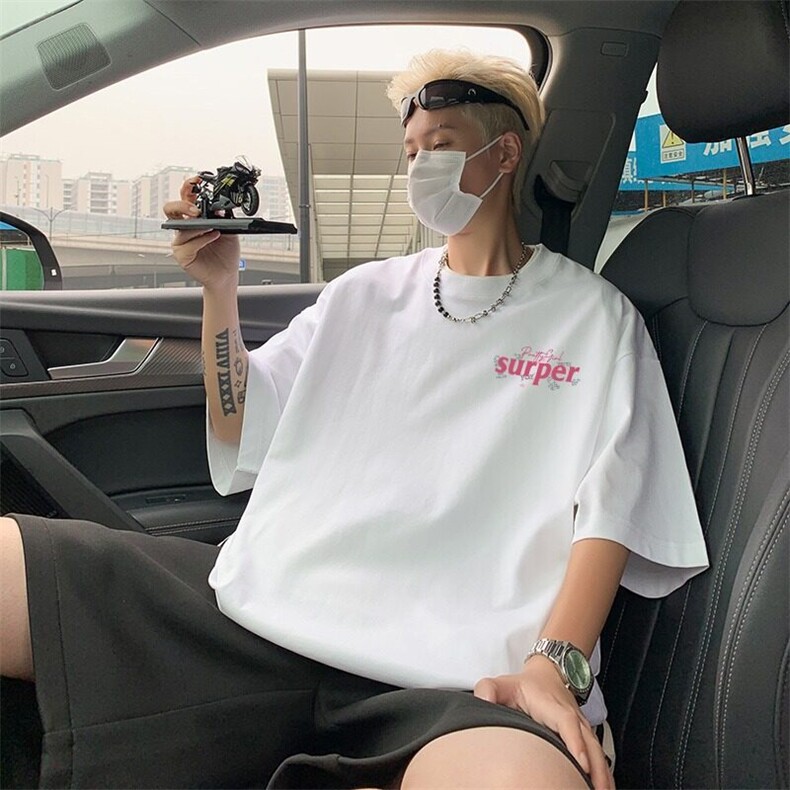 美式重磅情侣短袖T恤2025新款潮流夏季潮牌纯棉痞帅高街男生半袖图片