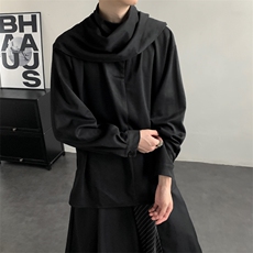 2025秋装新款山本风格麂皮绒卫衣打底衫个性款潮流WY851-P50，男装T恤，电商A057