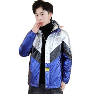 冬季亮三拼羽棉服男模特加厚夹克保暖外套工装棉衣上黄872加绒图片