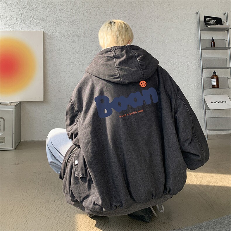 控价158牛仔棉衣男大码加绒羊羔绒牛仔棉服男棉袄NM53406-P140,男装棉衣,电商A040