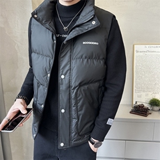 短款立领羽绒马夹男休闲日系面包服保暖外套马甲背心M05-P120，男装背心/马甲，电商A239