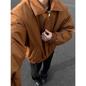 冬季新款2024飞行员夹克加厚棉衣美式短款翻领棉服外套S375-特P88图片