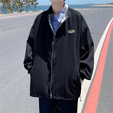 温柔风外套春秋高街棒球服复古两面穿上衣盐系克宽松W1201-P70，男装夹克，星座512-2