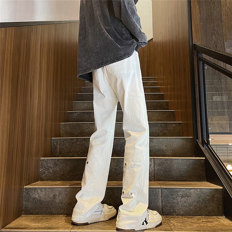 牛仔裤男潮牌ins宽松裤子潮流高街直筒阔腿休闲长裤N912-P48,男装牛仔裤,星座308B-2