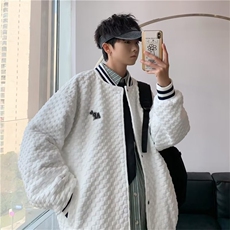 春秋高级运动外套ins潮牌港风夹克华夫格棒球服男秋季W3764-P58，男装夹克，星座512-2