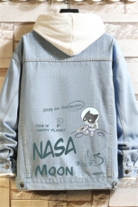 牛仔夹克男大码牛仔外套男茄克NJ77187-P60加绒款-P75NASA，男装夹克，电商A040A