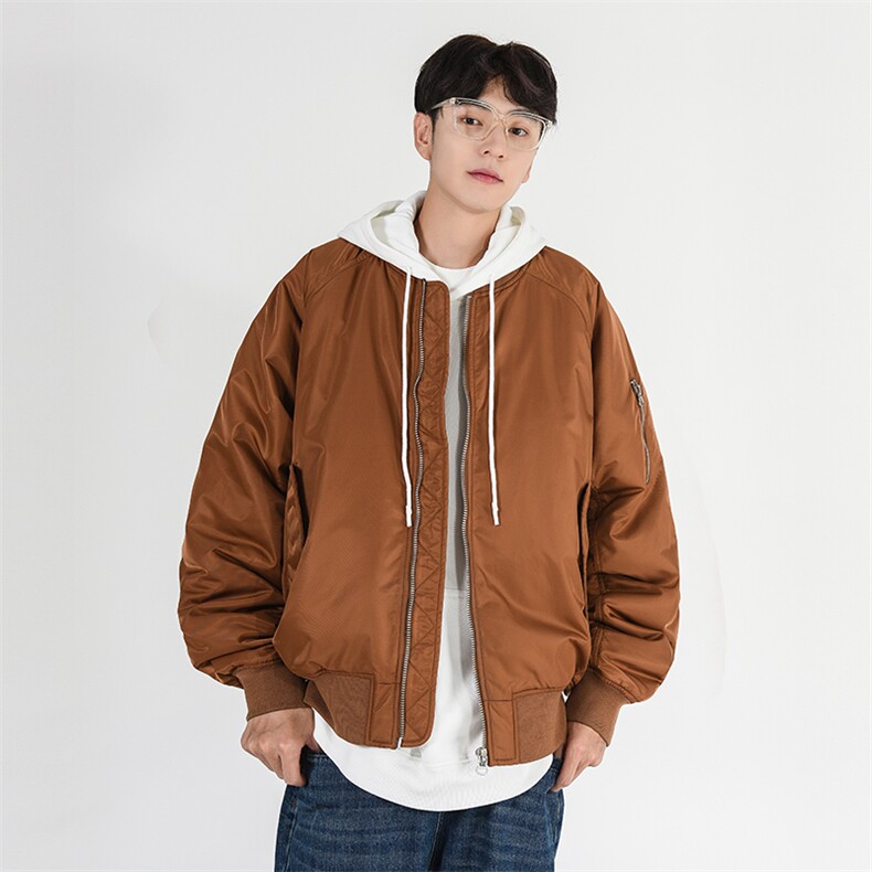 秋冬季潮牌宽松飞行员加厚夹克外套男A436-965-P100138,男装夹克,电商A436