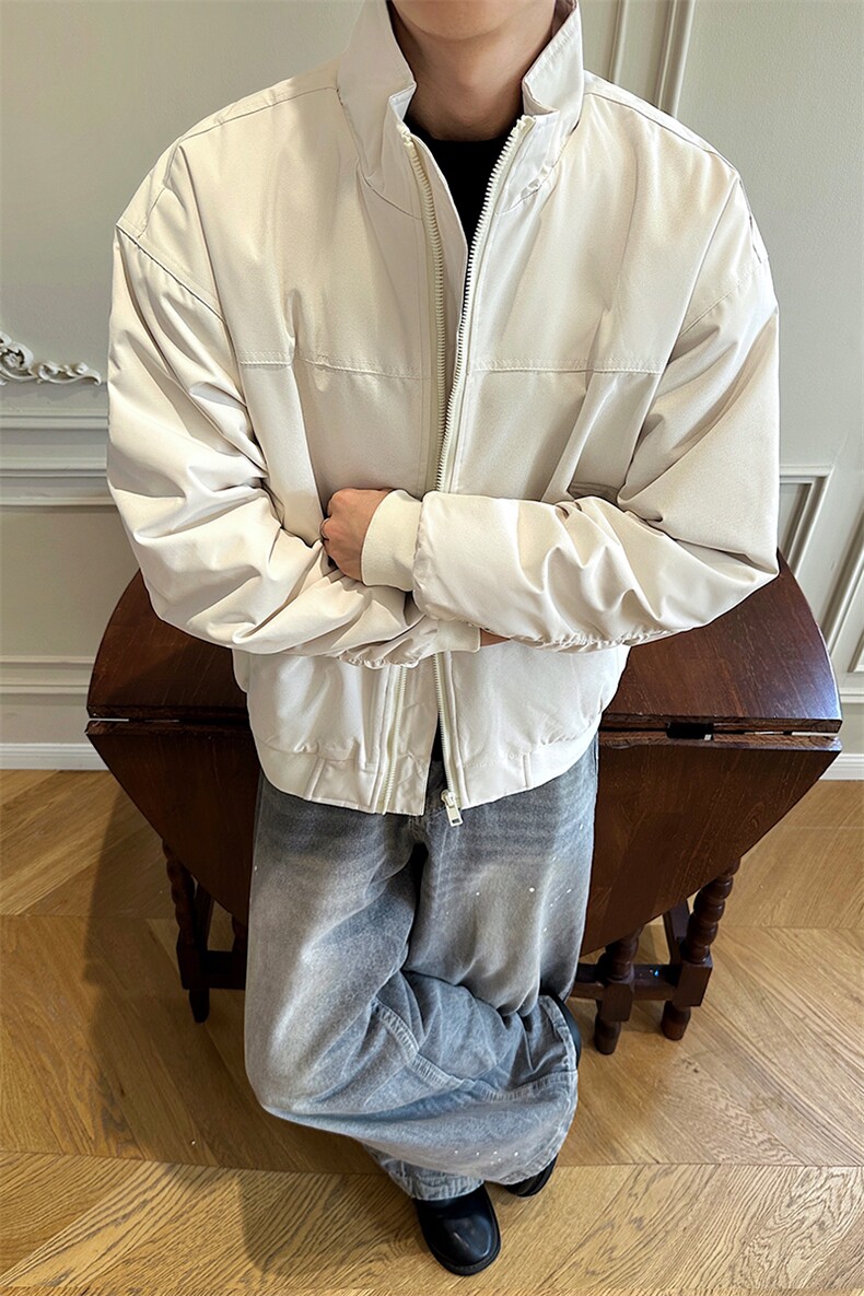 男生宽肩棉衣纯色百搭加厚保暖外套加棉夹克立领棉服MF3665-特P62,男装夹克,电商B295