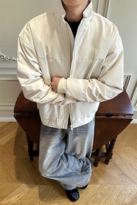 男生宽肩棉衣纯色百搭加厚保暖外套加棉夹克立领棉服MF3665-特P62图片