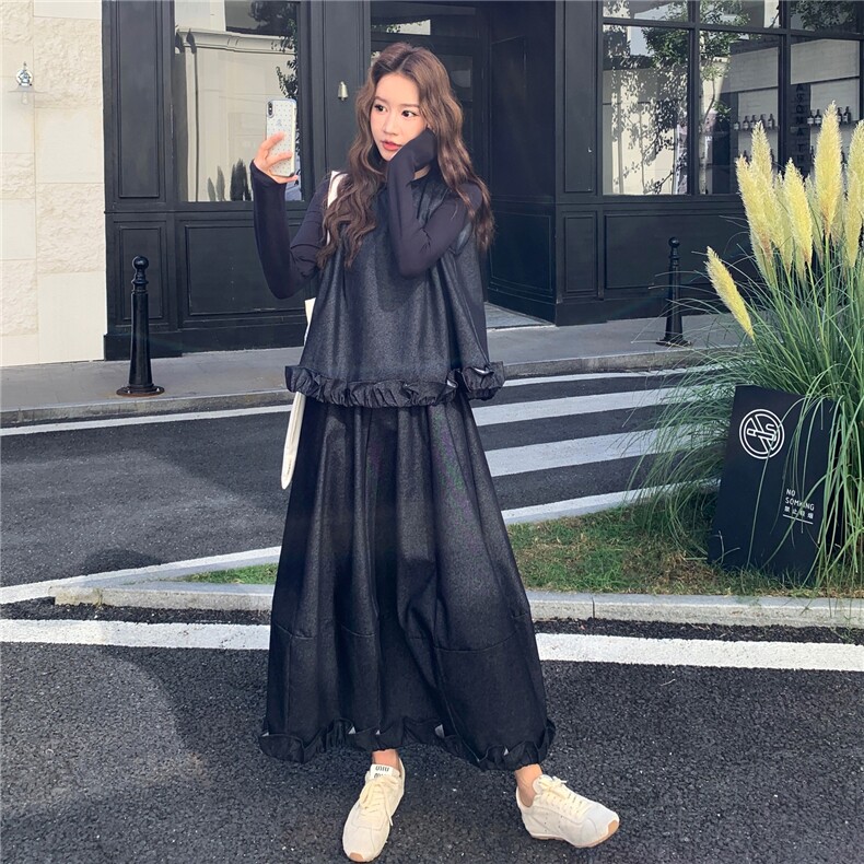 2026春装新款牛仔花苞裙三件套时尚套装裙女2C325-514P185K258,女装套装/套裙,2C325