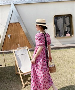 现货 夏季新款碎花连衣裙图片