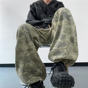 日系工装裤男高街潮牌秋季ins欧美嘻哈运动休闲裤机能风裤子图片
